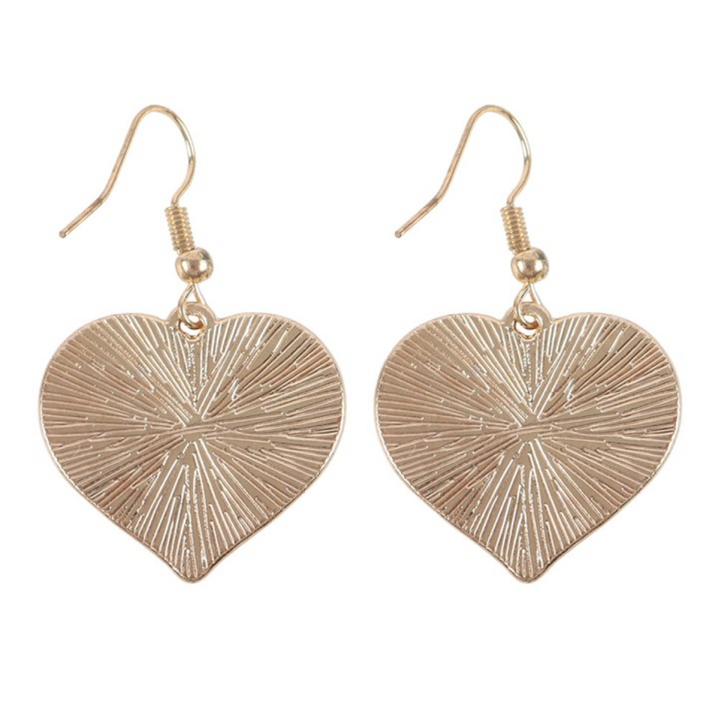 Flame Heart Drop Earrings