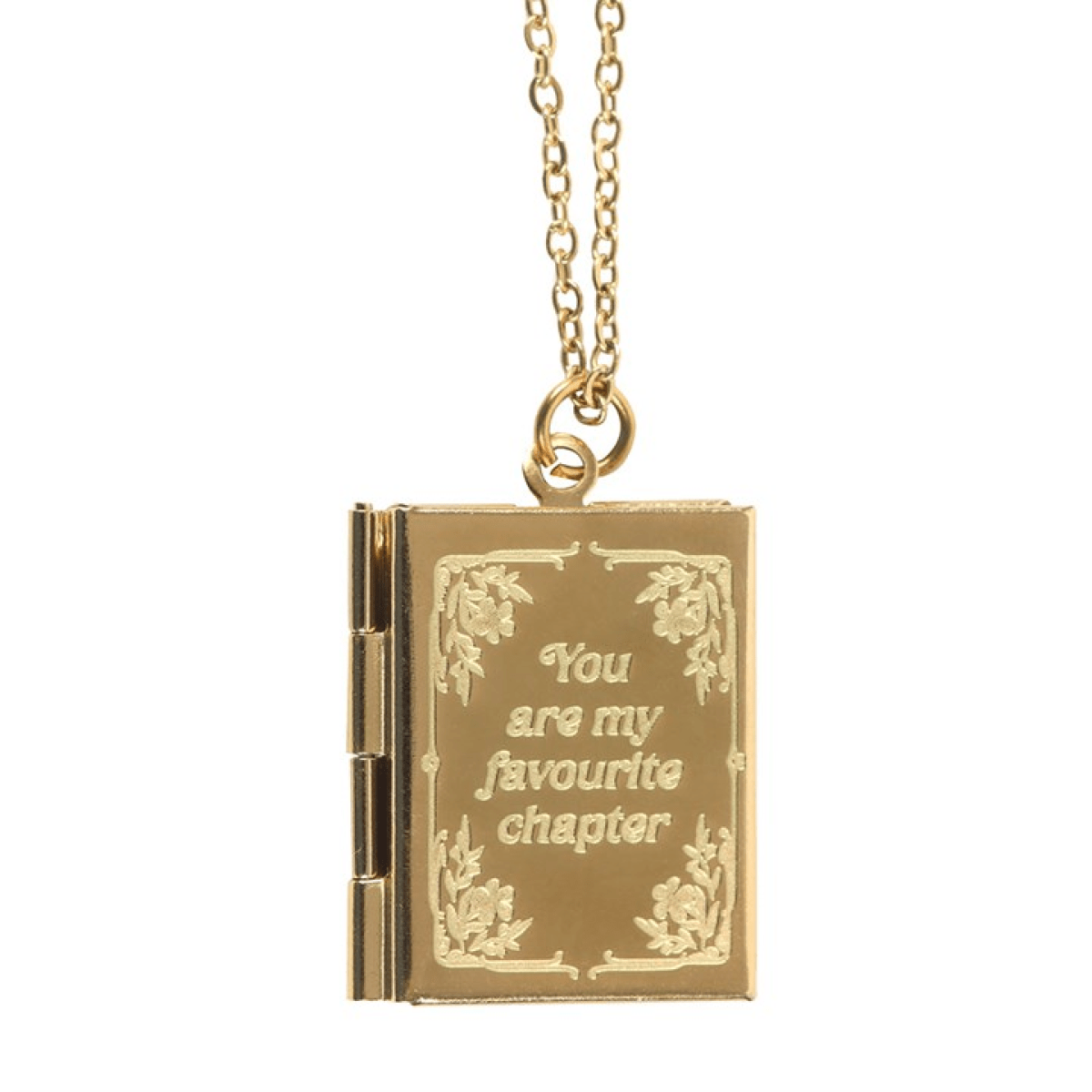 Book Locket Necklace – “You Are My Favourite Chapter” - BAMBI
