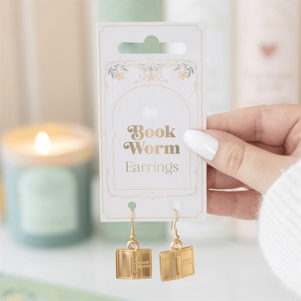 Book Worm Dangle Earrings - BAMBI