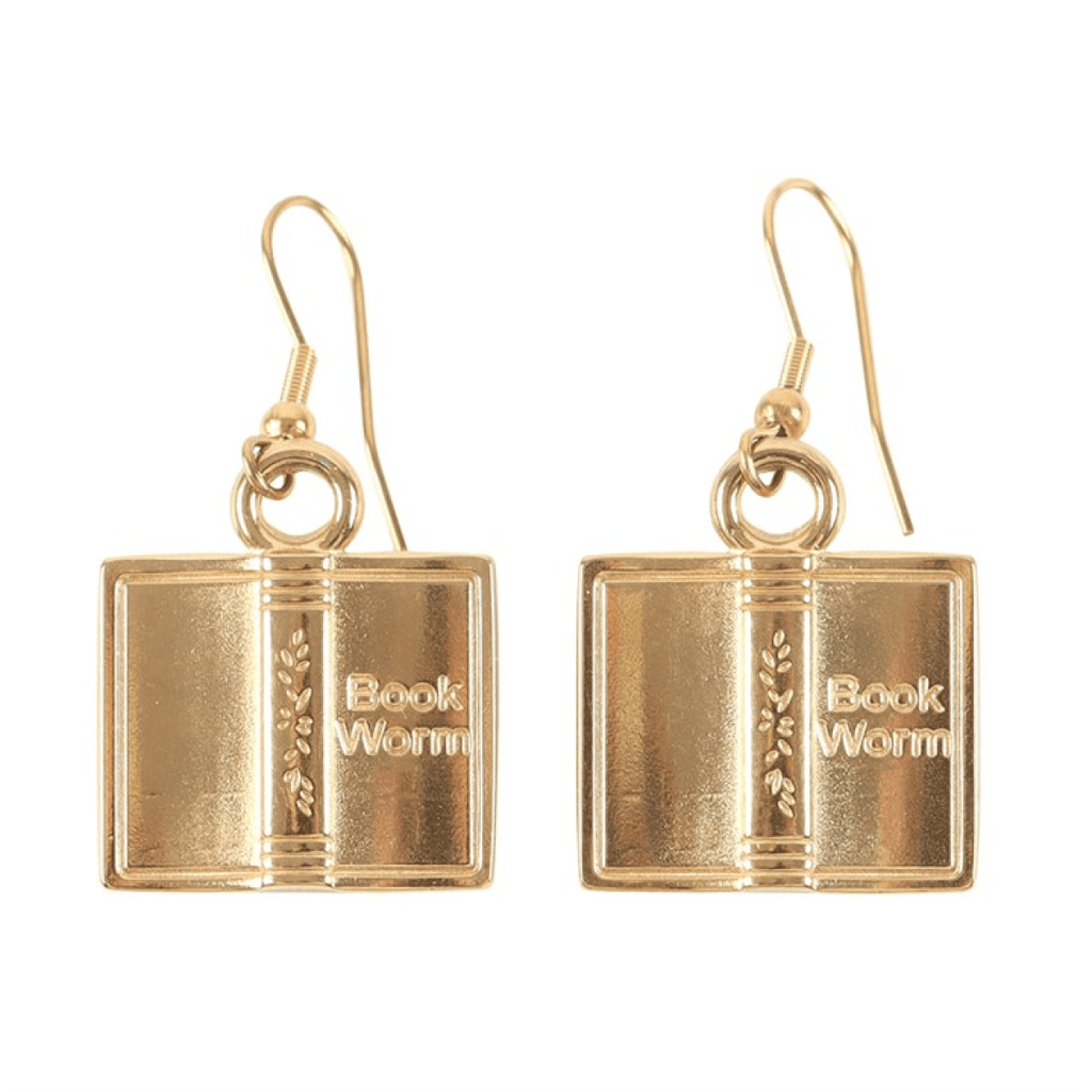 Book Worm Dangle Earrings - BAMBI