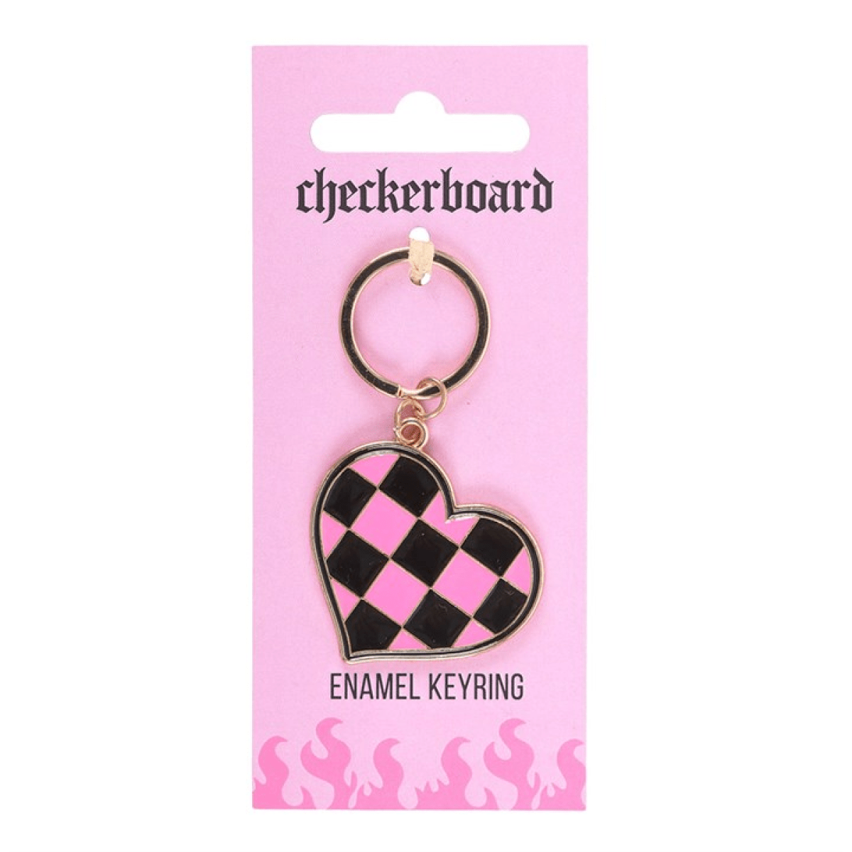 Checker Heart Chaos Keyring - BAMBI