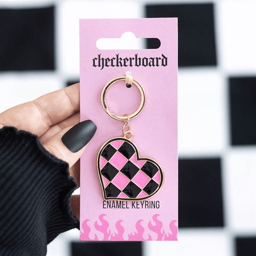Checker Heart Chaos Keyring - BAMBI