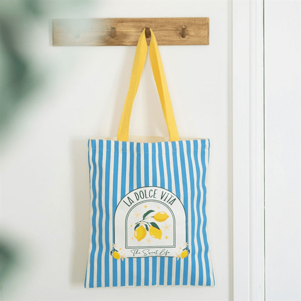 “La Dolce Vita” Striped Tote Bag - BAMBI