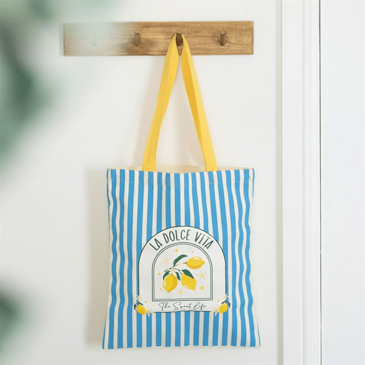 “La Dolce Vita” Striped Tote Bag - BAMBI