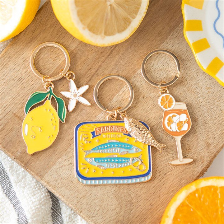 Lemon Flower Enamel Keyring - BAMBI