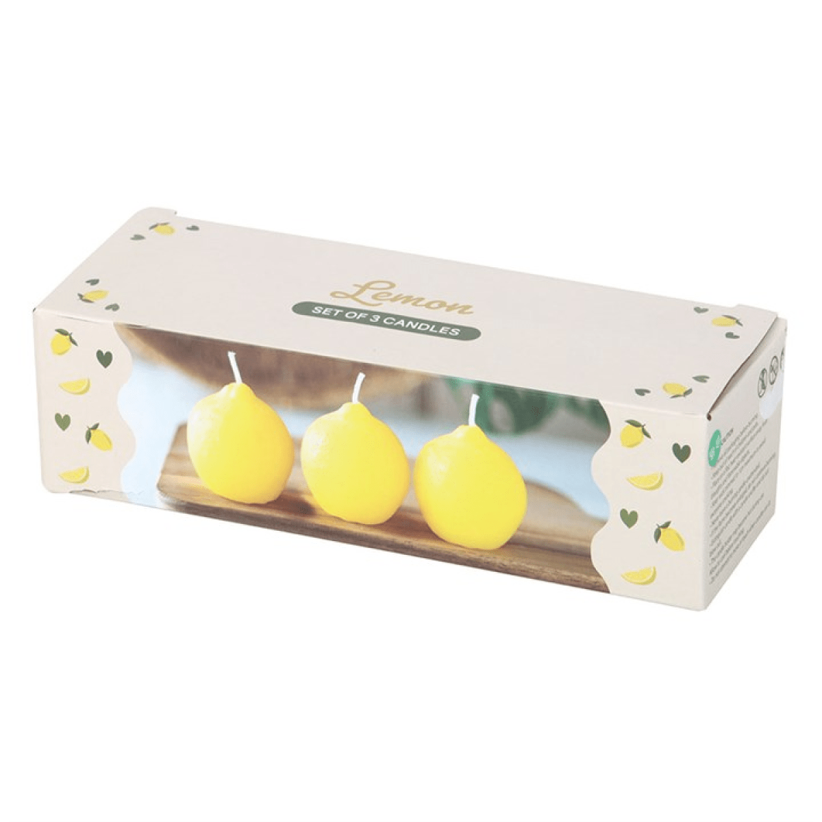 Lemon - Shaped Candle Set (3 Pack) - BAMBI