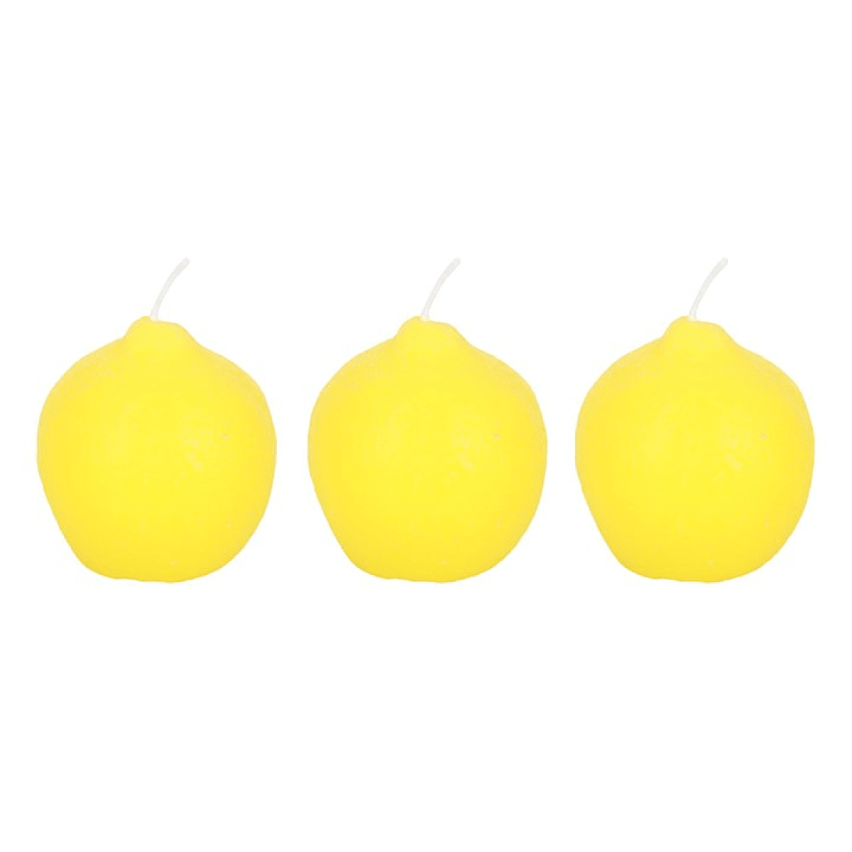 Lemon - Shaped Candle Set (3 Pack) - BAMBI