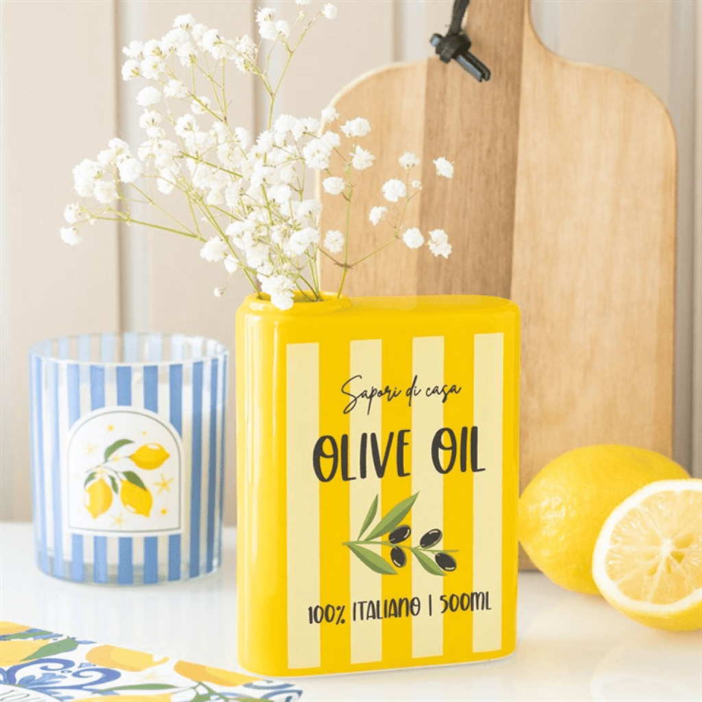 Olive Oil Tin Ceramic Vase - BAMBI