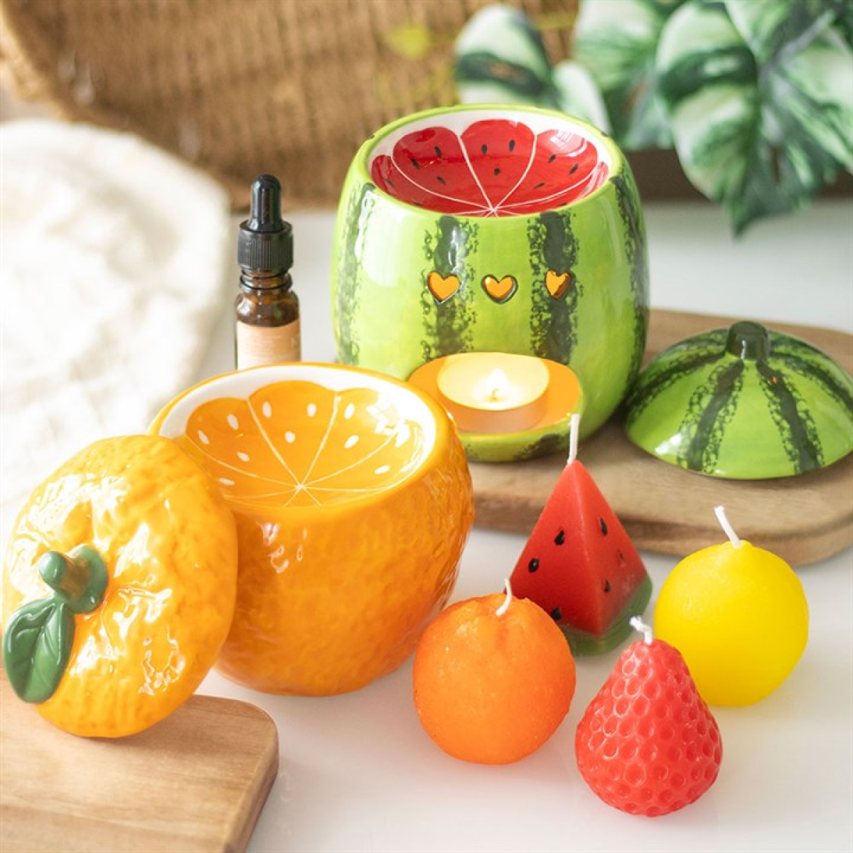 Orange Oil Burner with Lid - BAMBI
