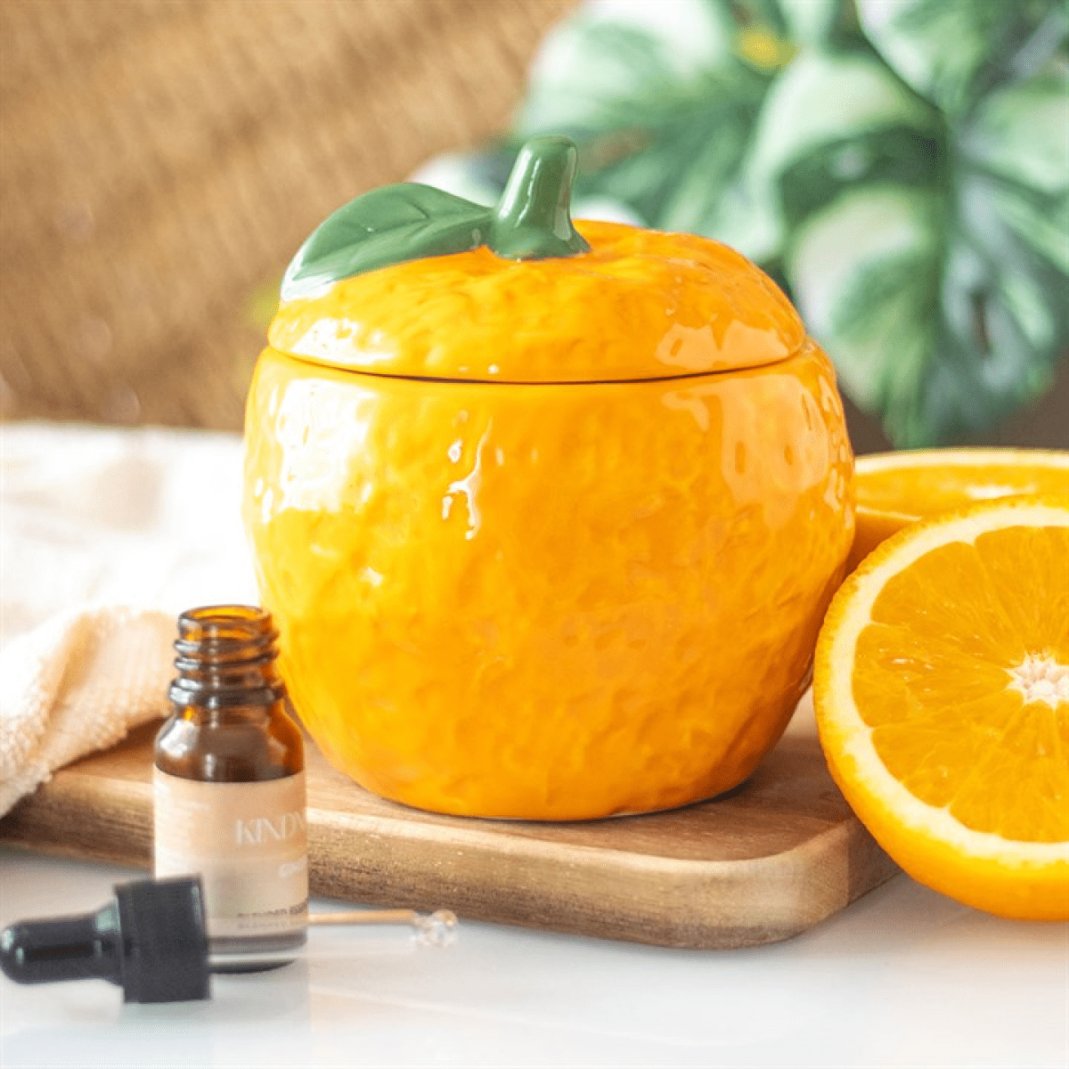 Orange Oil Burner with Lid - BAMBI