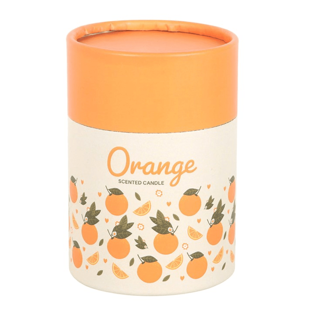 Orange Scented Candle with Wooden Lid - BAMBI