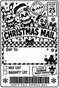 Personalised Christmas Parcel Labels – North Pole Express Mail, 6 × 4 Inch - BAMBI