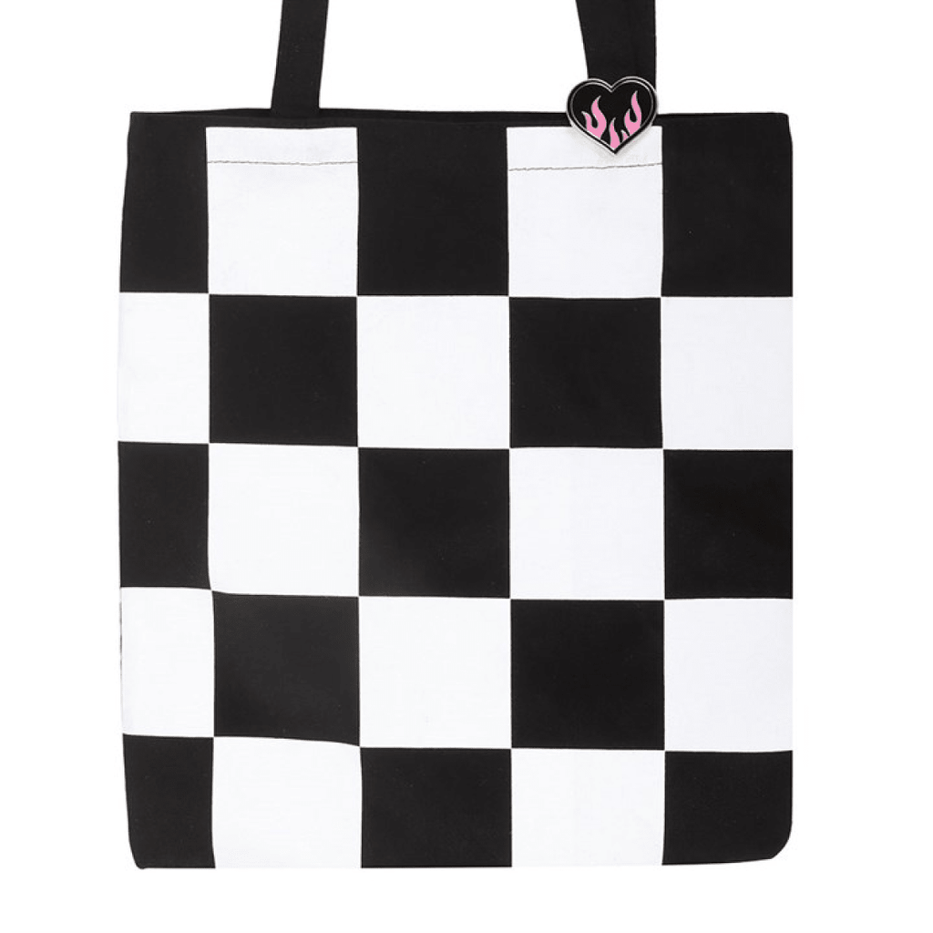 Pop - Punk Heart Checkerboard Tote - BAMBI