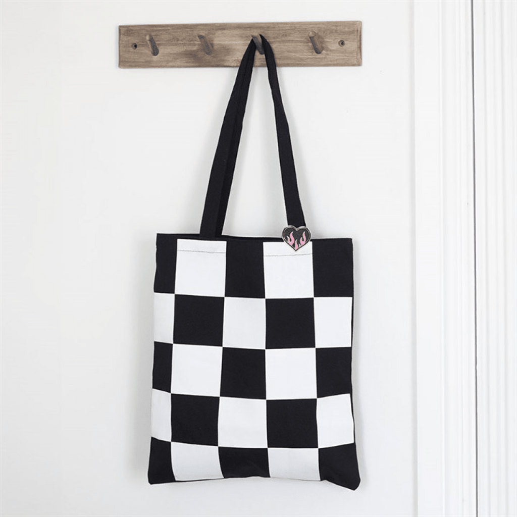 Pop - Punk Heart Checkerboard Tote - BAMBI