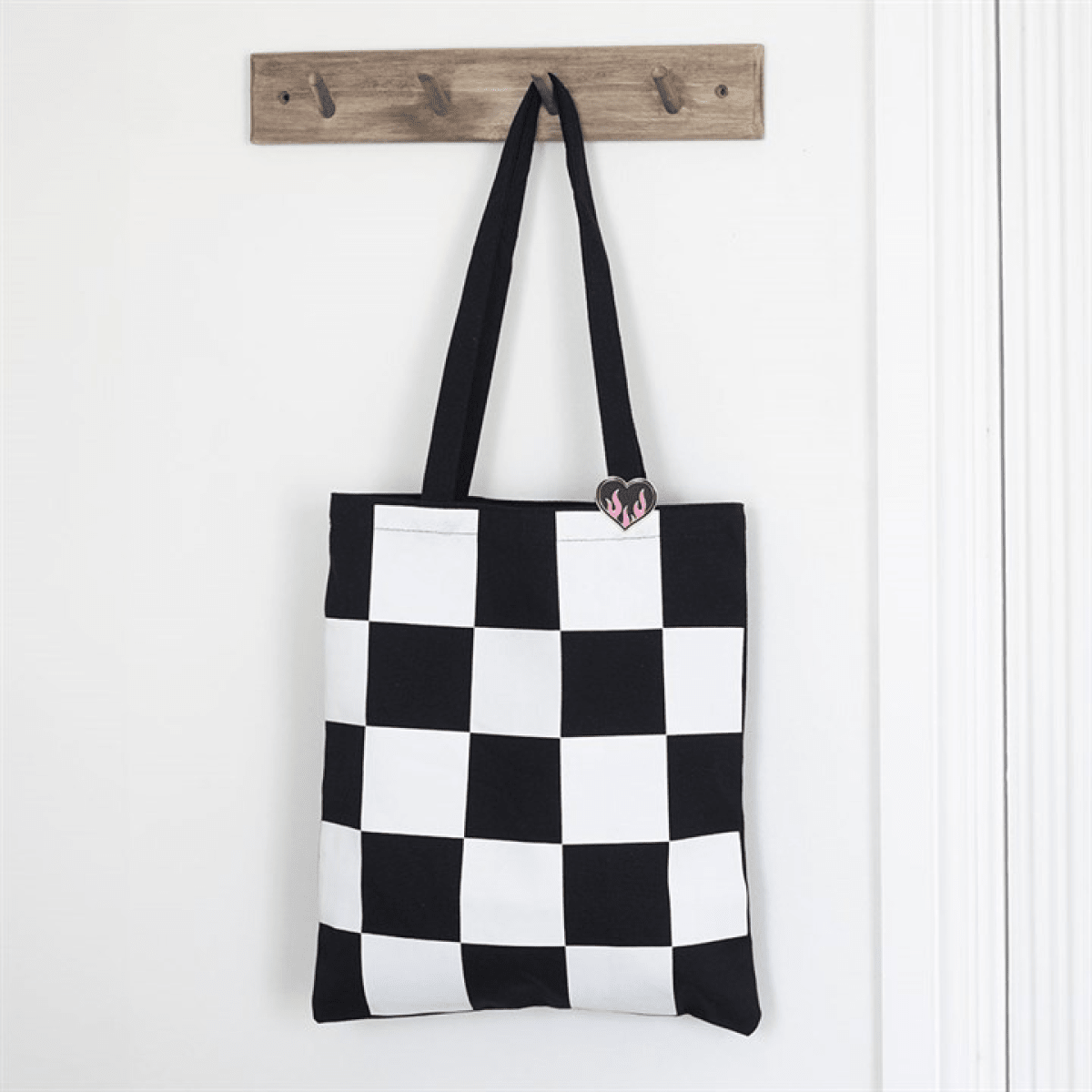 Pop - Punk Heart Checkerboard Tote - BAMBI