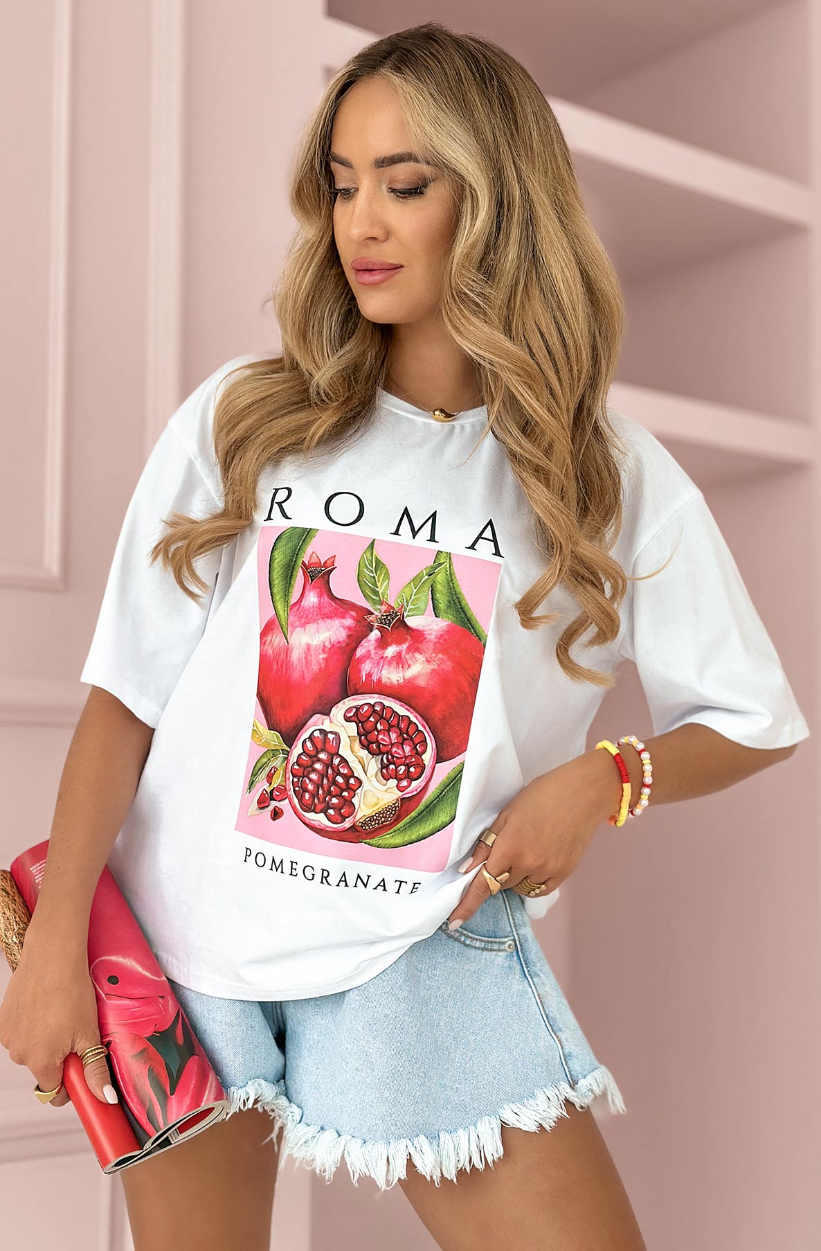 SCARLETT - 'Pomegranate' Graphic Printed Shirt