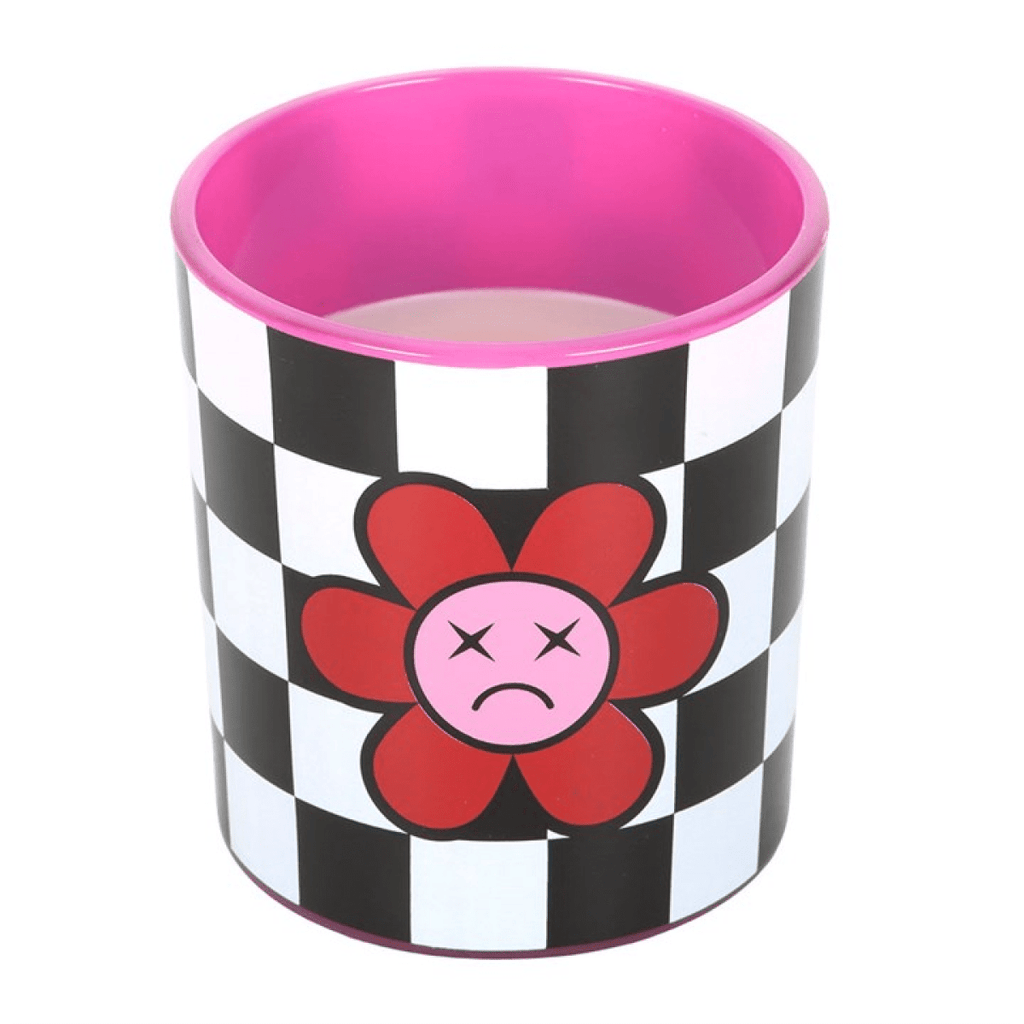 Sad Bloom Checkerboard Candle - BAMBI