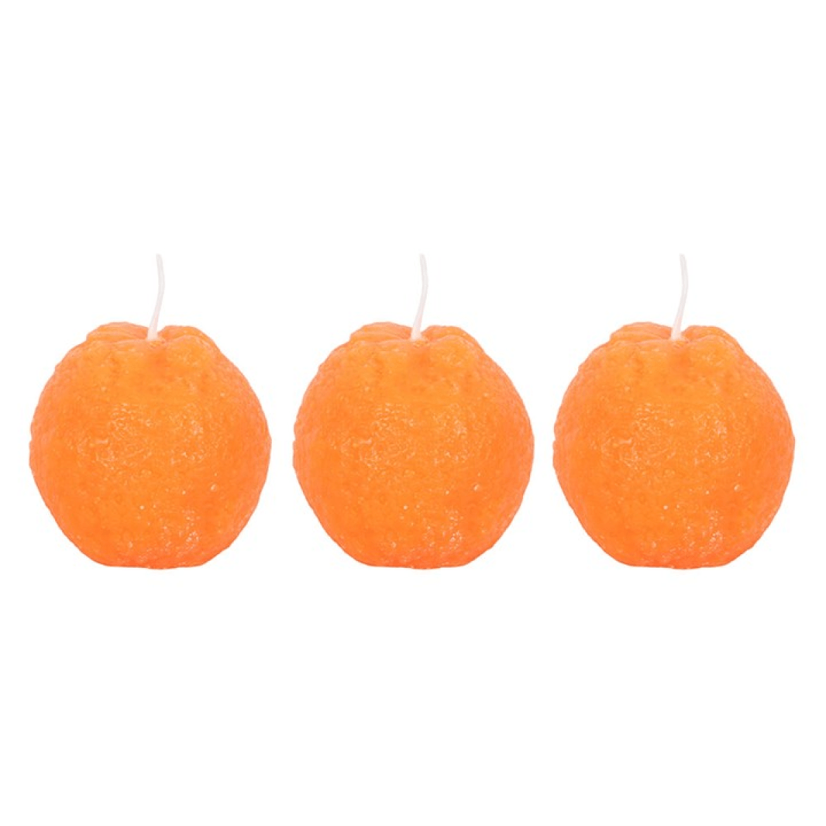 Set of 3 Orange Shaped Candles - BAMBI