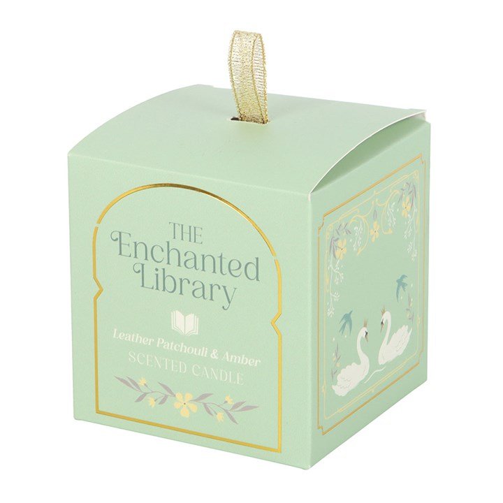 The Enchanted Library Leather, Patchouli & Amber Candle - BAMBI