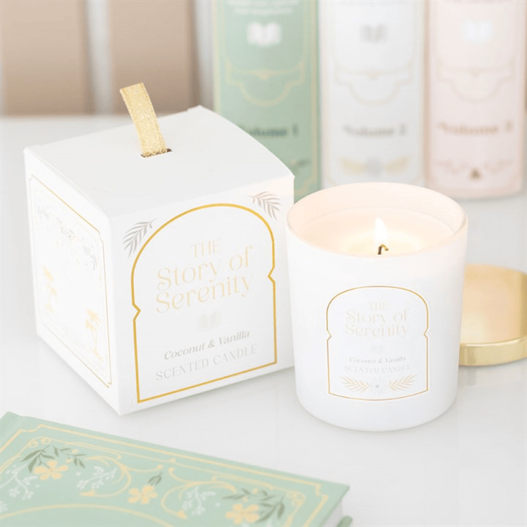 The Story of Serenity Coconut & Vanilla Candle - BAMBI