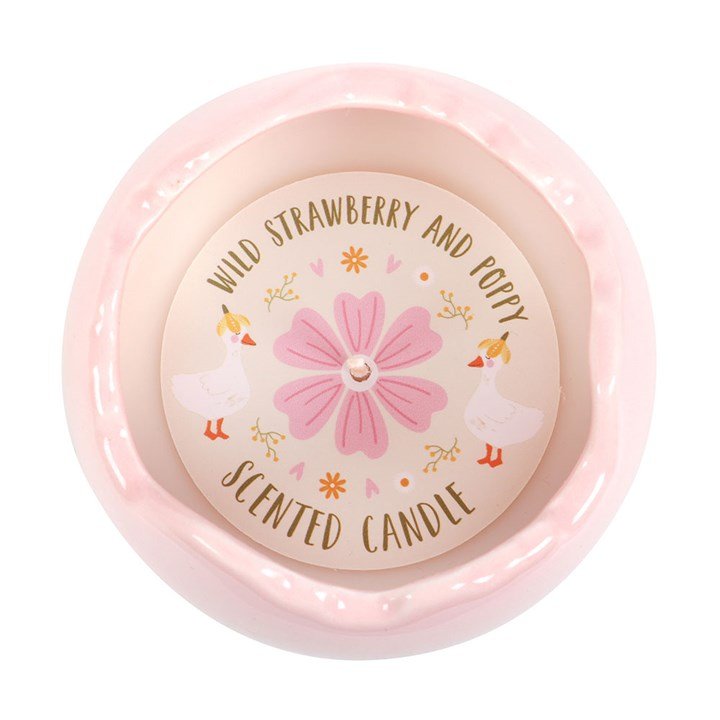 Wild Strawberry & Poppy Egg Shaped Candle - BAMBI