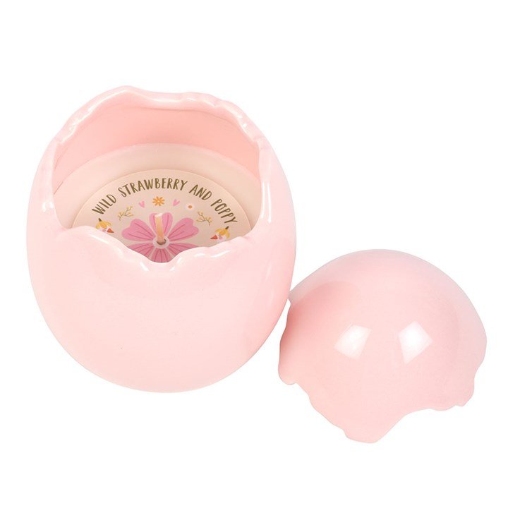 Wild Strawberry & Poppy Egg Shaped Candle - BAMBI