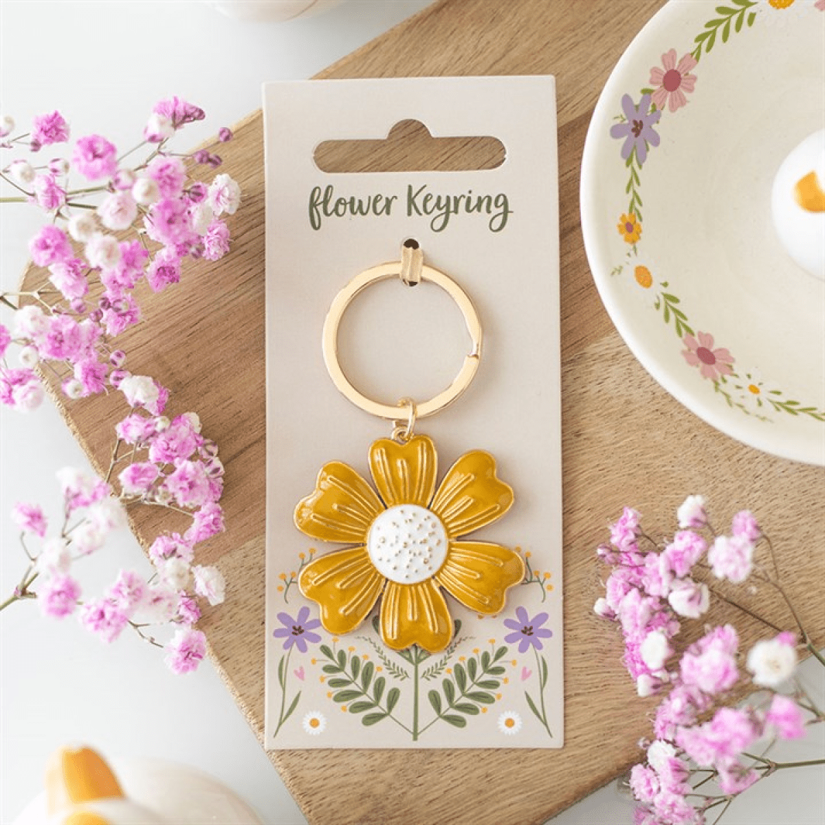 Yellow Daisy Keyring - BAMBI
